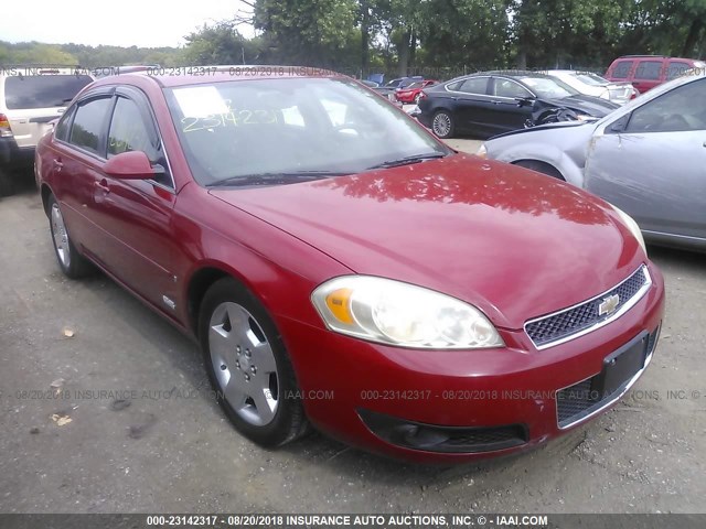 2G1WD58C779211022 - 2007 CHEVROLET IMPALA SUPER SPORT RED photo 1