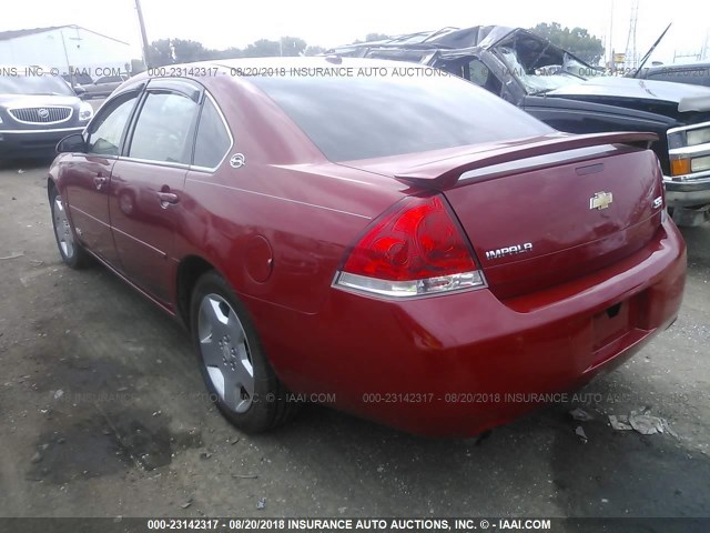 2G1WD58C779211022 - 2007 CHEVROLET IMPALA SUPER SPORT RED photo 3