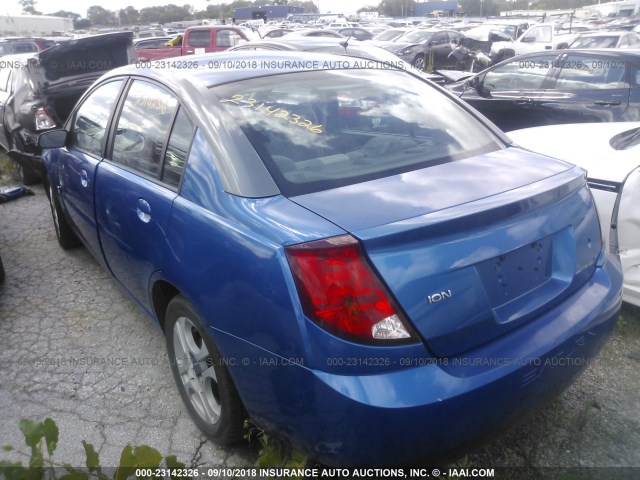 1G8AL52FX3Z152856 - 2003 SATURN ION LEVEL 3 BLUE photo 3