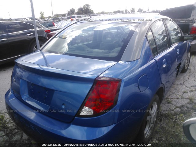 1G8AL52FX3Z152856 - 2003 SATURN ION LEVEL 3 BLUE photo 4