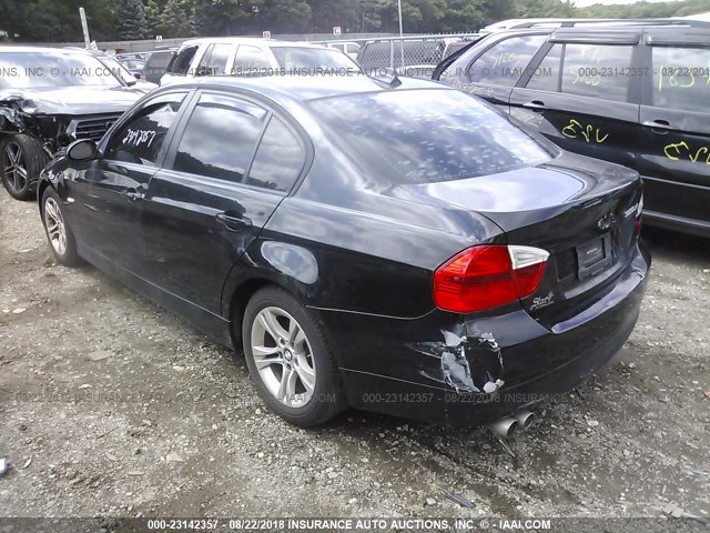 WBAVC73558KP38354 - 2008 BMW 328 XI SULEV BLACK photo 3