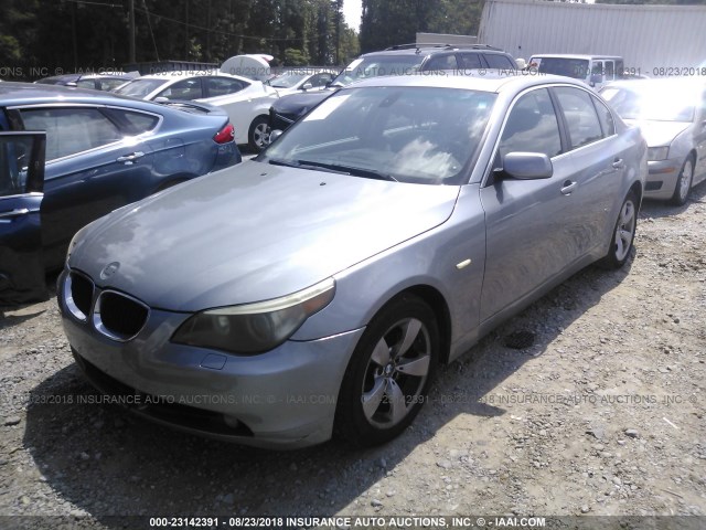 WBANE73556CM30618 - 2006 BMW 530 I SILVER photo 2