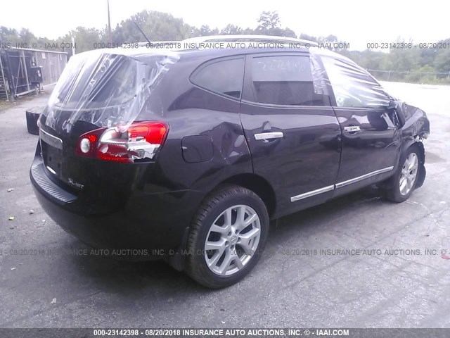 JN8AS5MVXDW627894 - 2013 NISSAN ROGUE S/SV BLACK photo 4