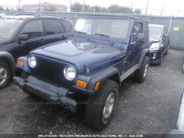 1J4FA39SX2P732296 - 2002 JEEP WRANGLER / TJ  BLUE photo 2