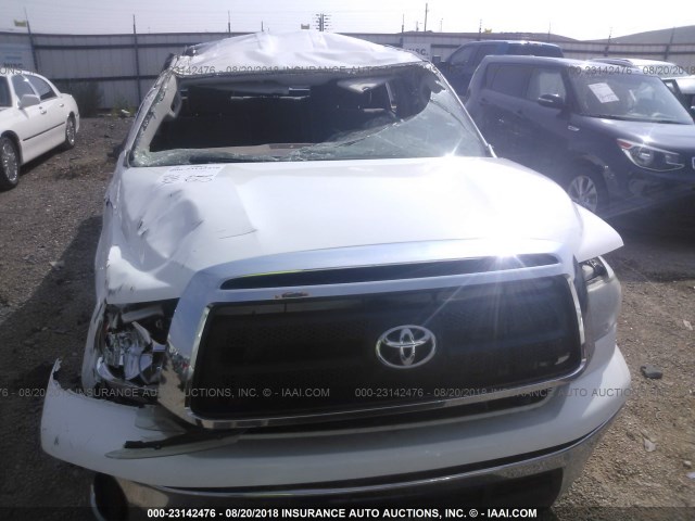 5TFRM5F17DX064512 - 2013 TOYOTA TUNDRA DOUBLE CAB SR5 WHITE photo 6