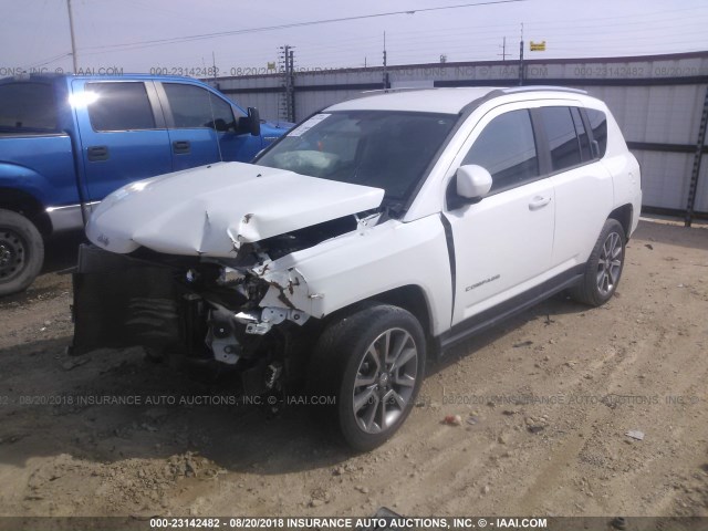 1C4NJCCB2ED877168 - 2014 JEEP COMPASS LIMITED WHITE photo 2