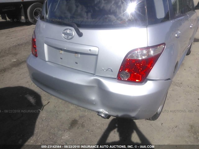 JTKKT624660158184 - 2006 TOYOTA SCION XA ვერცხლისფერი ფოტო 6