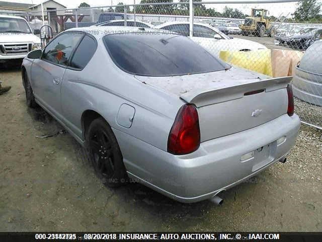 2G1WN151769284219 - 2006 CHEVROLET MONTE CARLO LTZ GRAY photo 3