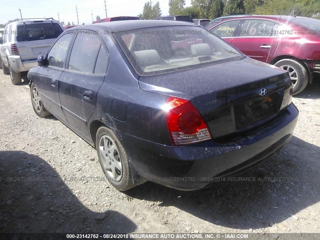 KMHDN46D96U283676 - 2006 HYUNDAI ELANTRA GLS/GT/LIMITED BLUE photo 3