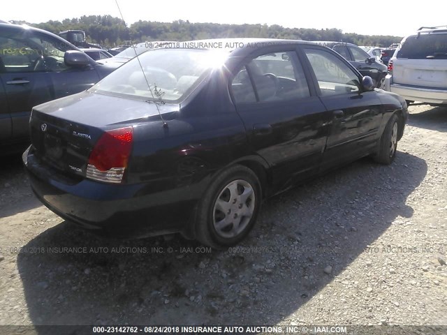 KMHDN46D96U283676 - 2006 HYUNDAI ELANTRA GLS/GT/LIMITED BLUE photo 4