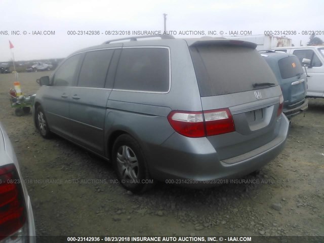 5FNRL38725B126838 - 2005 HONDA ODYSSEY EXL Light Blue photo 3