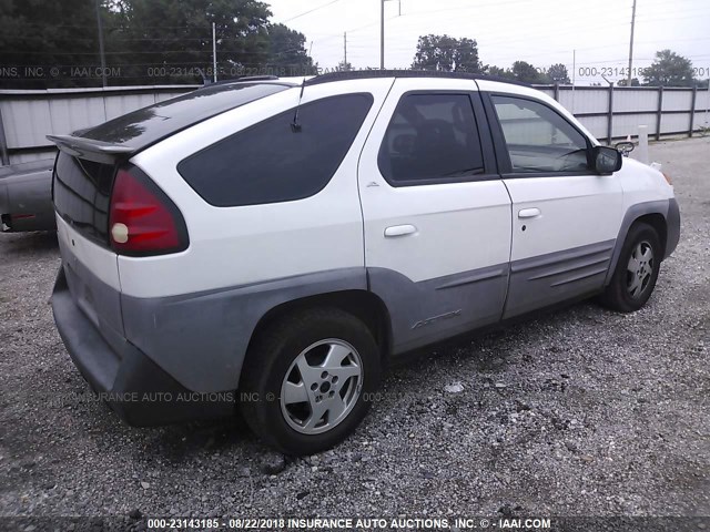 3G7DB03E51S534901 - 2001 PONTIAC AZTEK WHITE photo 4