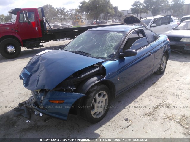 1G8ZP12862Z287526 - 2002 SATURN SC1 BLUE photo 2