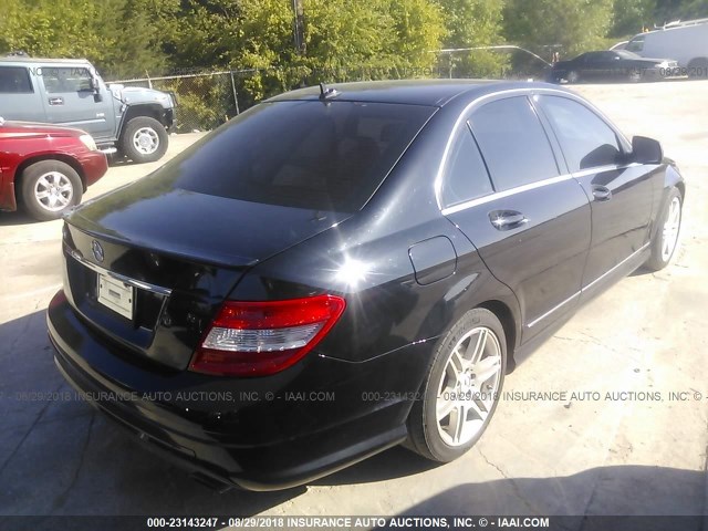 WDDGF56X78F063125 - 2008 MERCEDES-BENZ C 350 BLACK photo 4