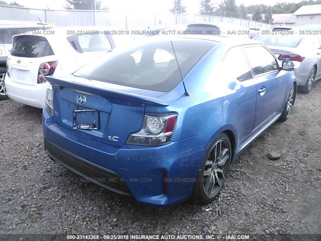 JTKJF5C78E3078811 - 2014 TOYOTA SCION TC 蓝色 照片 4