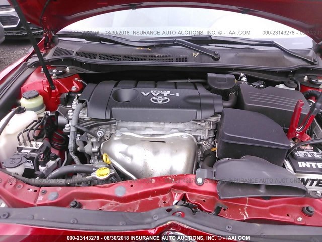 4T4BF3EK8AR001606 - 2010 TOYOTA CAMRY SE/LE/XLE 红色 照片 10