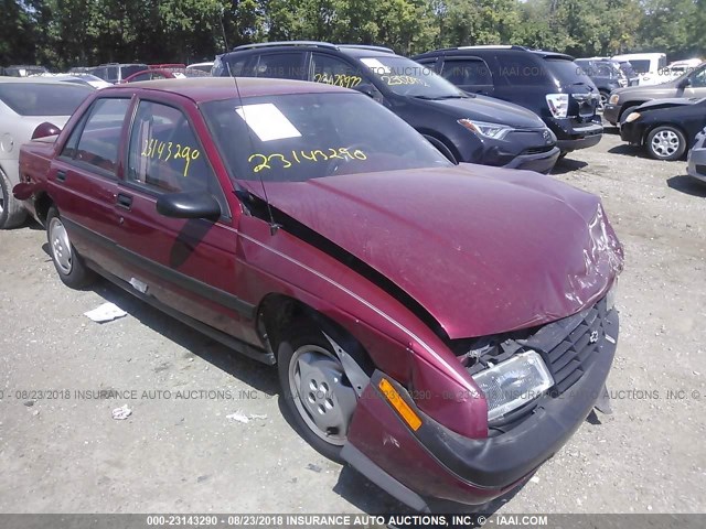 1G1LD55M3RY205975 - 1994 CHEVROLET CORSICA BURGUNDY photo 1