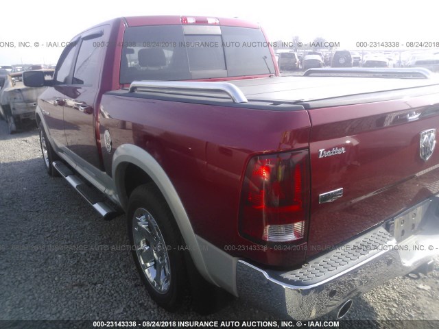 1D7RB1CT4AS213851 - 2010 DODGE RAM 1500 RED photo 3