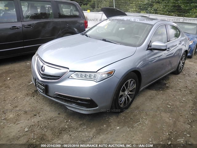 19UUB1F50FA007653 - 2015 ACURA TLX TECH SILVER photo 2