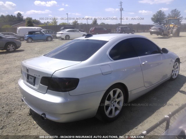 WBAWB73548P044409 - 2008 BMW 335 I SILVER photo 4