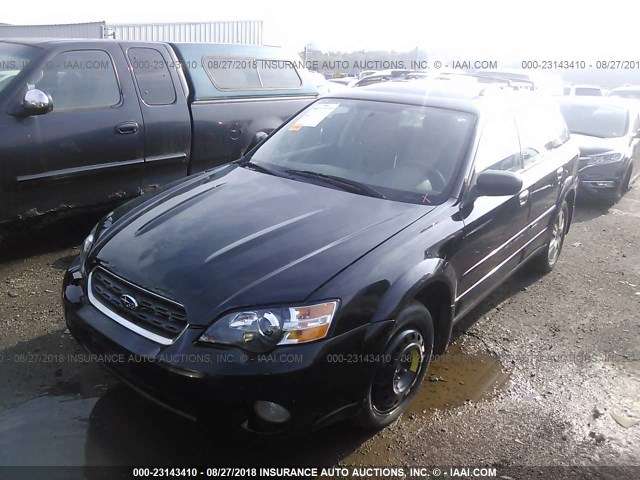 4S4BP61C257319166 - 2005 SUBARU LEGACY OUTBACK 2.5I BLACK photo 2