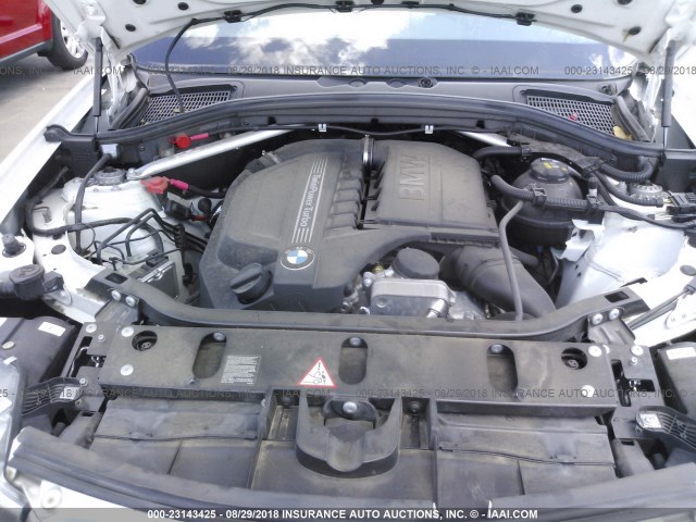5UXWX7C58G0R17833 - 2016 BMW X3 XDRIVE35I WHITE photo 10