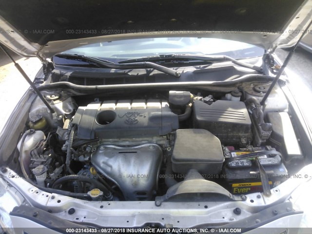 4T1BF3EK7BU129847 - 2011 TOYOTA CAMRY SE/LE/XLE ვერცხლისფერი ფოტო 10