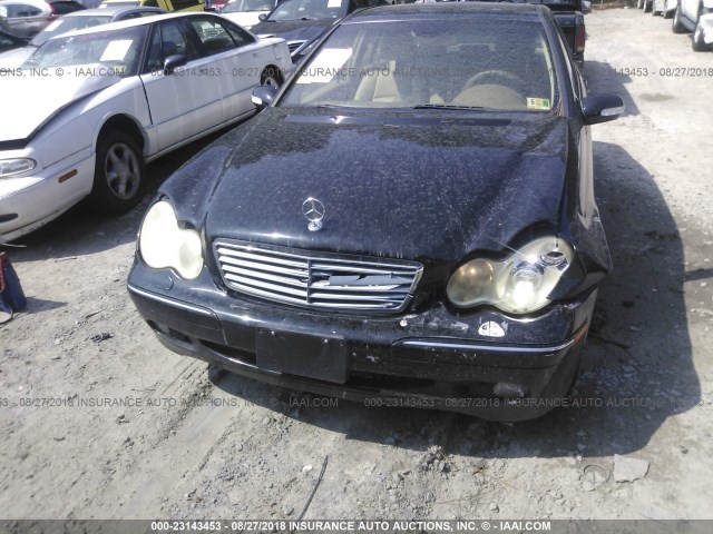 WDBRF64J04F485124 - 2004 MERCEDES-BENZ C 320 BLACK photo 6