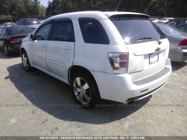 2CNDL037286321702 - 2008 CHEVROLET EQUINOX SPORT WHITE photo 3