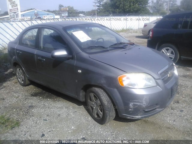 KL1TD56657B152890 - 2007 CHEVROLET AVEO LS GRAY photo 1