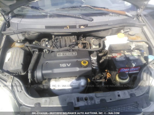 KL1TD56657B152890 - 2007 CHEVROLET AVEO LS GRAY photo 10