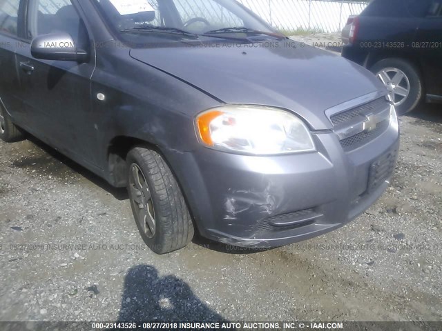 KL1TD56657B152890 - 2007 CHEVROLET AVEO LS GRAY photo 6