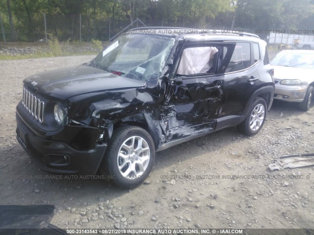 ZACCJBBB2JPH26636 - 2018 JEEP RENEGADE LATITUDE BLACK photo 2