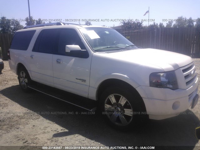 1FMFK20518LA72830 - 2008 FORD EXPEDITION EL LIMITED WHITE photo 1