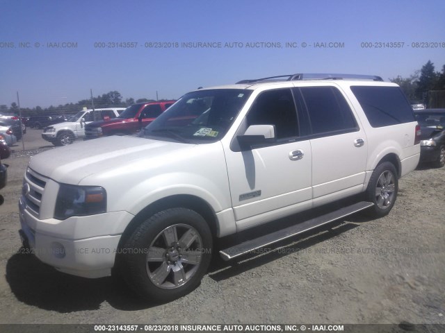 1FMFK20518LA72830 - 2008 FORD EXPEDITION EL LIMITED WHITE photo 2