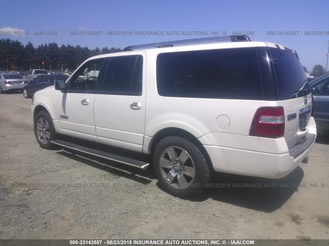 1FMFK20518LA72830 - 2008 FORD EXPEDITION EL LIMITED WHITE photo 3