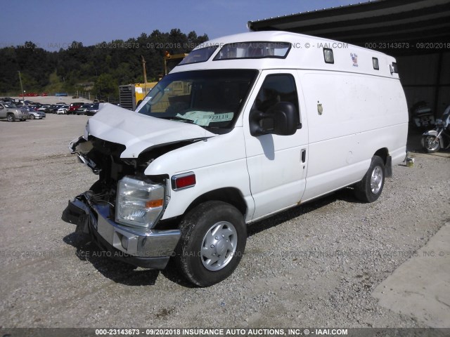 1FDSS3ES3CDA79218 - 2012 FORD ECONOLINE E350 SUPER DUTY VAN WHITE photo 2