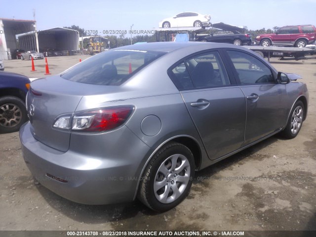 JM1BL1TF3D1766830 - 2013 MAZDA 3 I GRAY photo 4