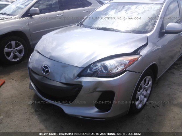 JM1BL1TF3D1766830 - 2013 MAZDA 3 I GRAY photo 6