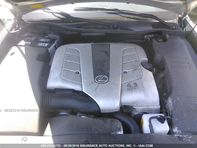 JTHBN96S065008410 - 2006 LEXUS GS GENERATION 200 430 SILVER photo 10