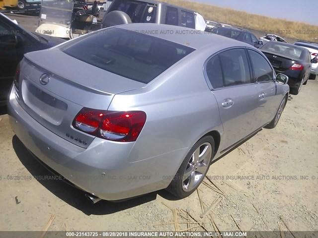 JTHBN96S065008410 - 2006 LEXUS GS GENERATION 200 430 SILVER photo 4