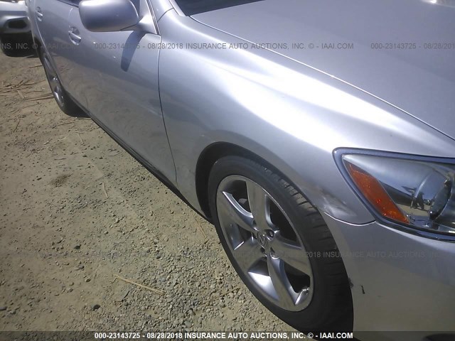 JTHBN96S065008410 - 2006 LEXUS GS GENERATION 200 430 SILVER photo 6