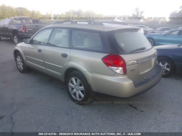 4S4BP61C797310193 - 2009 SUBARU OUTBACK 2.5I GOLD photo 3