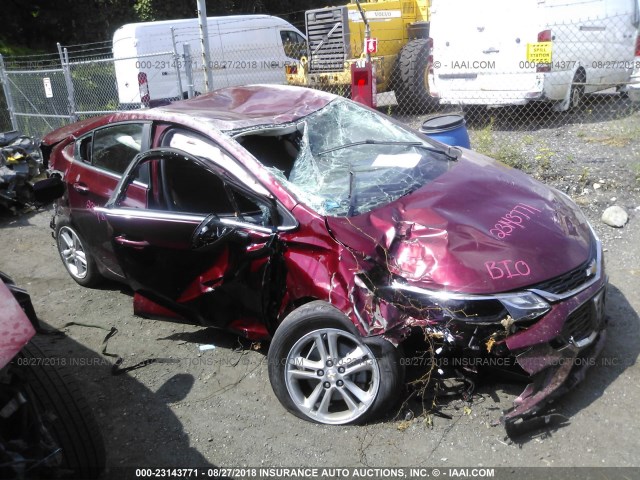 1G1BE5SM7G7309613 - 2016 CHEVROLET CRUZE LT RED photo 1