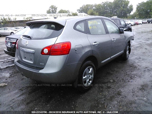 JN8AS5MV5DW150050 - 2013 NISSAN ROGUE S/SV GRAY photo 4