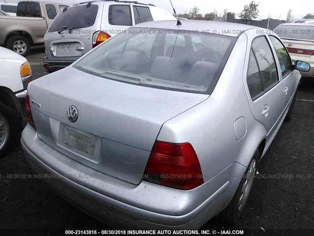 3VWSK29M81M060415 - 2001 VOLKSWAGEN JETTA GLS SILVER photo 4