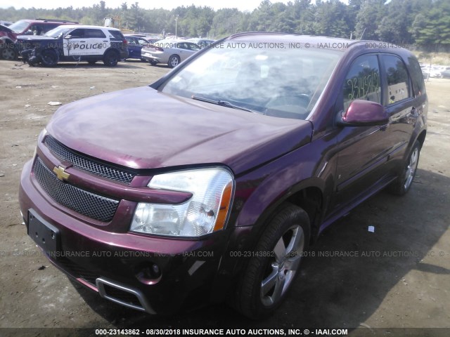 2CNDL037796253849 - 2009 CHEVROLET EQUINOX SPORT BURGUNDY photo 2