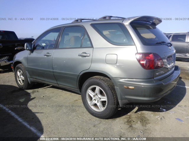 JT6HF10U0Y0124170 - 2000 LEXUS RX 300 GRAY photo 3