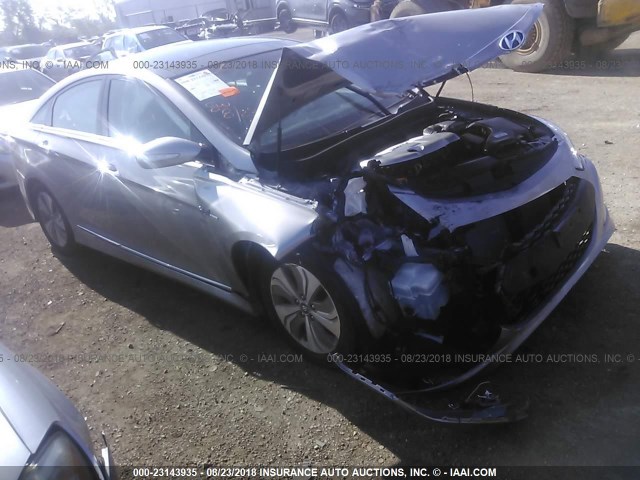 KMHEC4A45DA066917 - 2013 HYUNDAI SONATA HYBRID SILVER photo 1