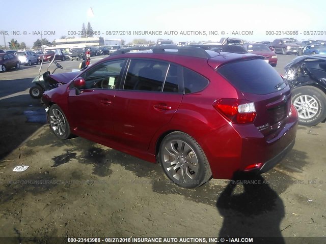 JF1GPAR69E8292284 - 2014 SUBARU IMPREZA SPORT LIMITED BURGUNDY photo 3